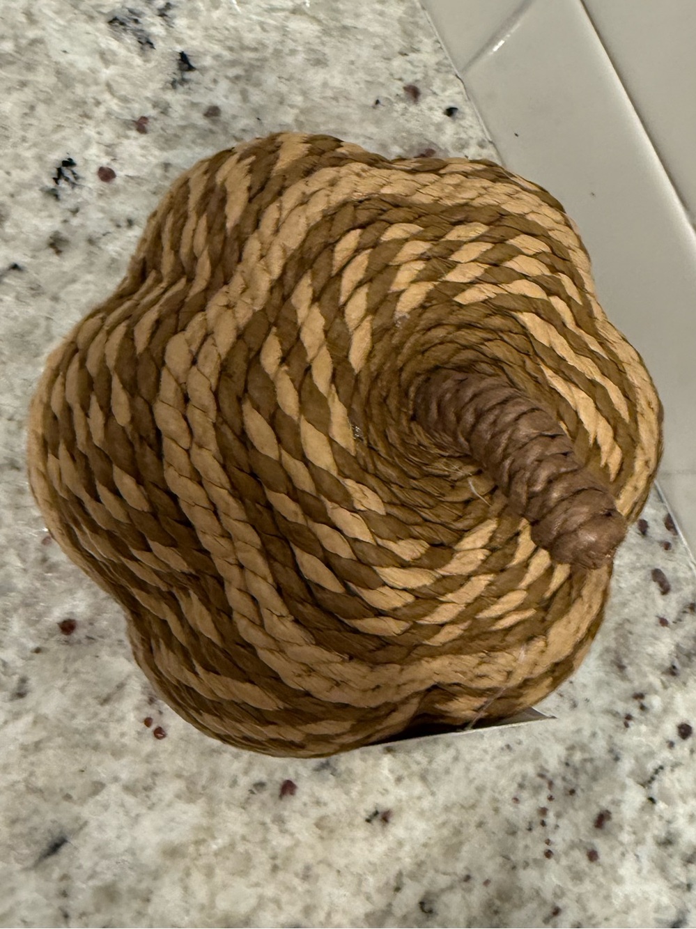 Threshold Fall Decor: Medium Natural Woven Pumpkin Accent in Natural Brown Tones - Picture 4 of 7